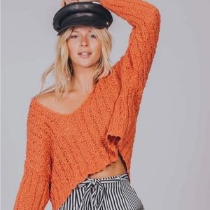 Free People Beach Comber V Neck Sweater